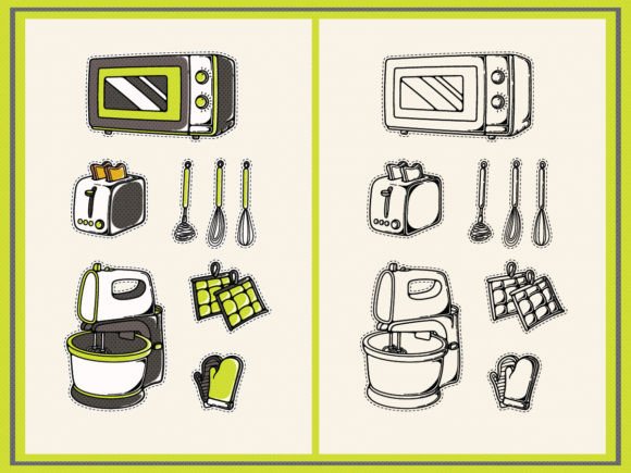 90s Kitchen Clipart Tools Cartoon: A Designer's Nostalgic Toolkit