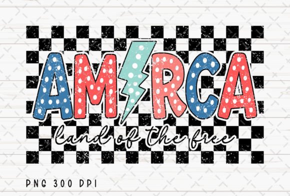 America Land of the Free Retro Checkered: A Designer's Asset