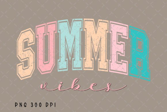 Capture the Coastline: The Summer Vibes Pastel Beach Distressed PNG