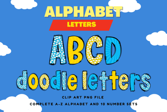 Cartoon Comic Doodle Alphabet Letters_A: A Playful Design Asset