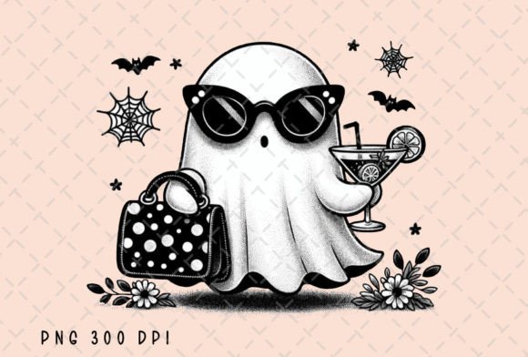 Cute Ghost Drinking Drink Fall Halloween: A Design Deep Dive