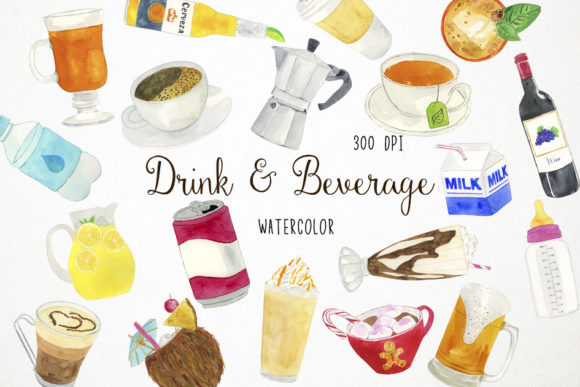 Drinks Clipart: Elevate Your Designs with Artistic Beverage Elements