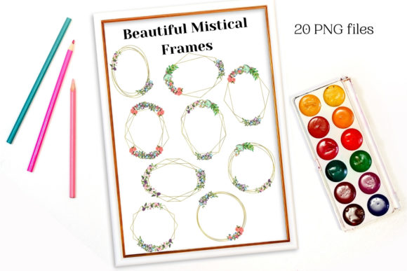 Elevate Your Brand with Romantic Geometric Gold Frames