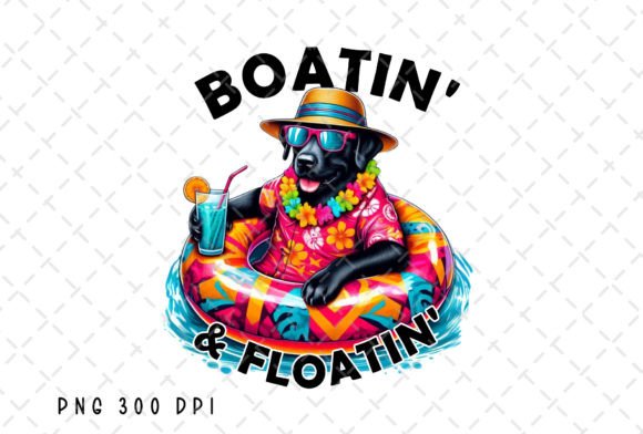Embrace the Dog Days: Using the Boatin and Floatin Labrador Dog Summer Graphic