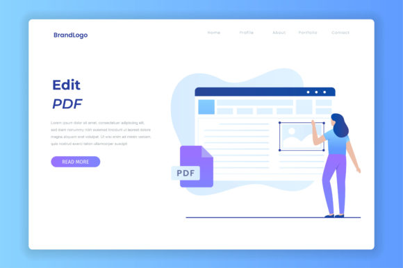 Flat Illustration PDF Edit FIle Concept: A Modern Design Asset