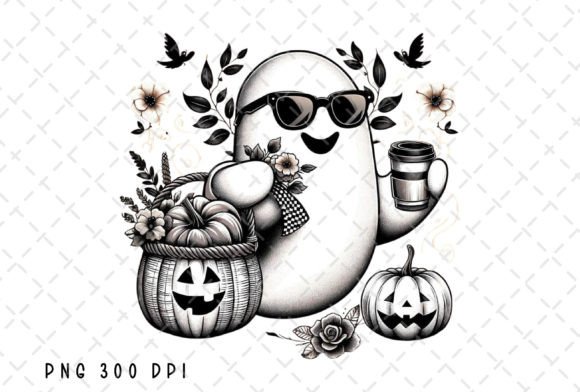 Ghost Coffee Halloween Pumpkin Fall PNG: A Designer's Guide
