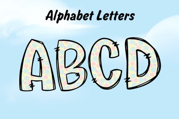 Green Dots Alphabet Doodle Spring Png: Fresh Creative Assets