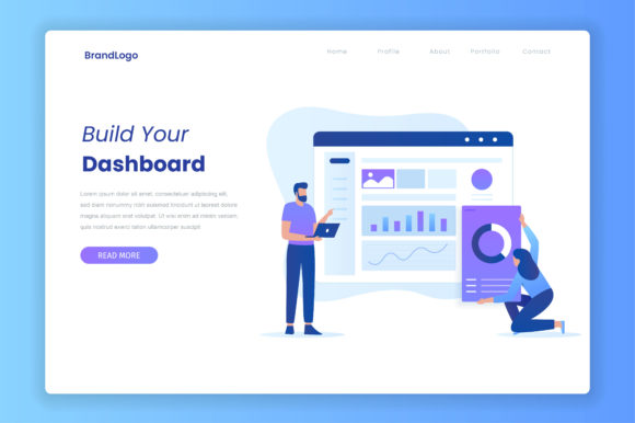 Modern Admin Dashboard Design Illustration: Your Visual Shortcut