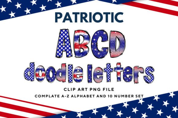 Patriotic USA Doodle Alphabet Letters: A Designer's Guide