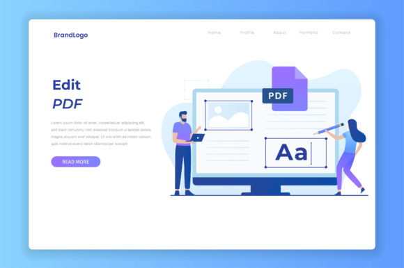 PDF Edit File Illustration Concept: Your Design Toolkit Unpacked