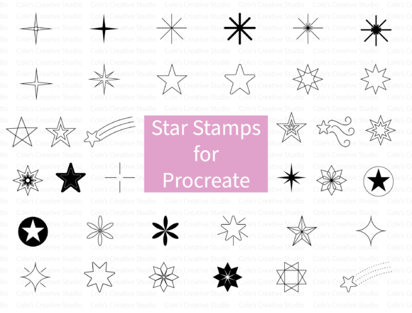 Procreate Star Stamp Brush Set: Your Cosmic Design Toolkit