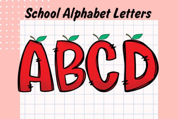 Teacher Alphabet: School Doodle Letter6 for Creative Projects