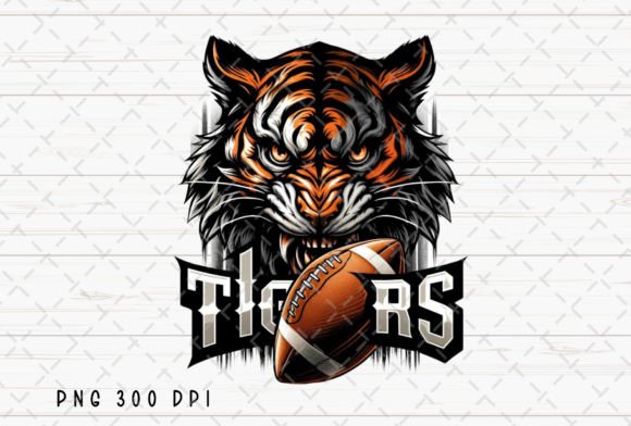 Tigers Football School Spirit Mascot PNG: A Roar for Your Brand