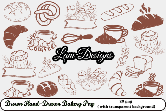 Unwrapping the Charm of Brown Hand-drawn Bakery PNG