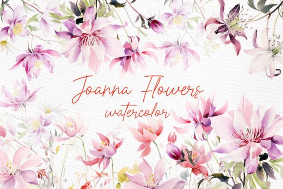 Watercolor Dusty Pink Flowers Clipart: A Versatile Design Asset
