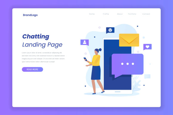 Why the Flat Design of People Chatting Concept Works So Well